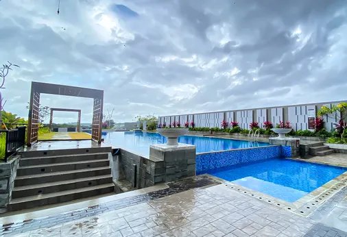 Rooftop pool deck at Kalani Tower Batam